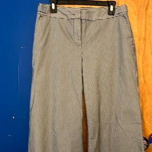 Liz Claiborne Classy blue and white wide-legged pants
